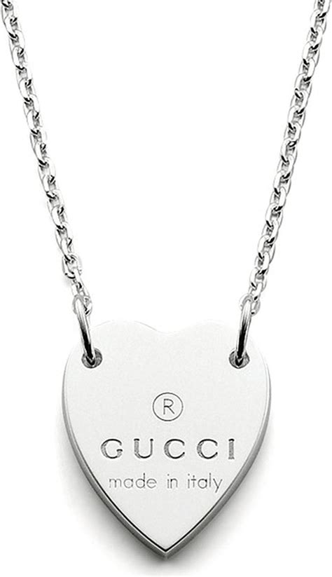 gucci heart necklace cheap|gucci trademark necklace.